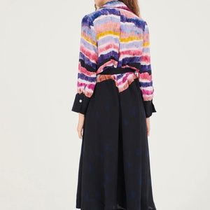 Chufy Northern Lights Silk Dress in Navy, S